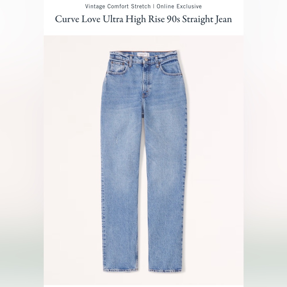 Size 25 Abercrombie&Fitch curve love boyfriend jeans, worn 1x, Casual&Comfy fit